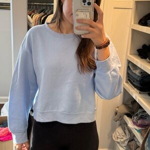 Zara Light Blue Crewneck Sweatshirt